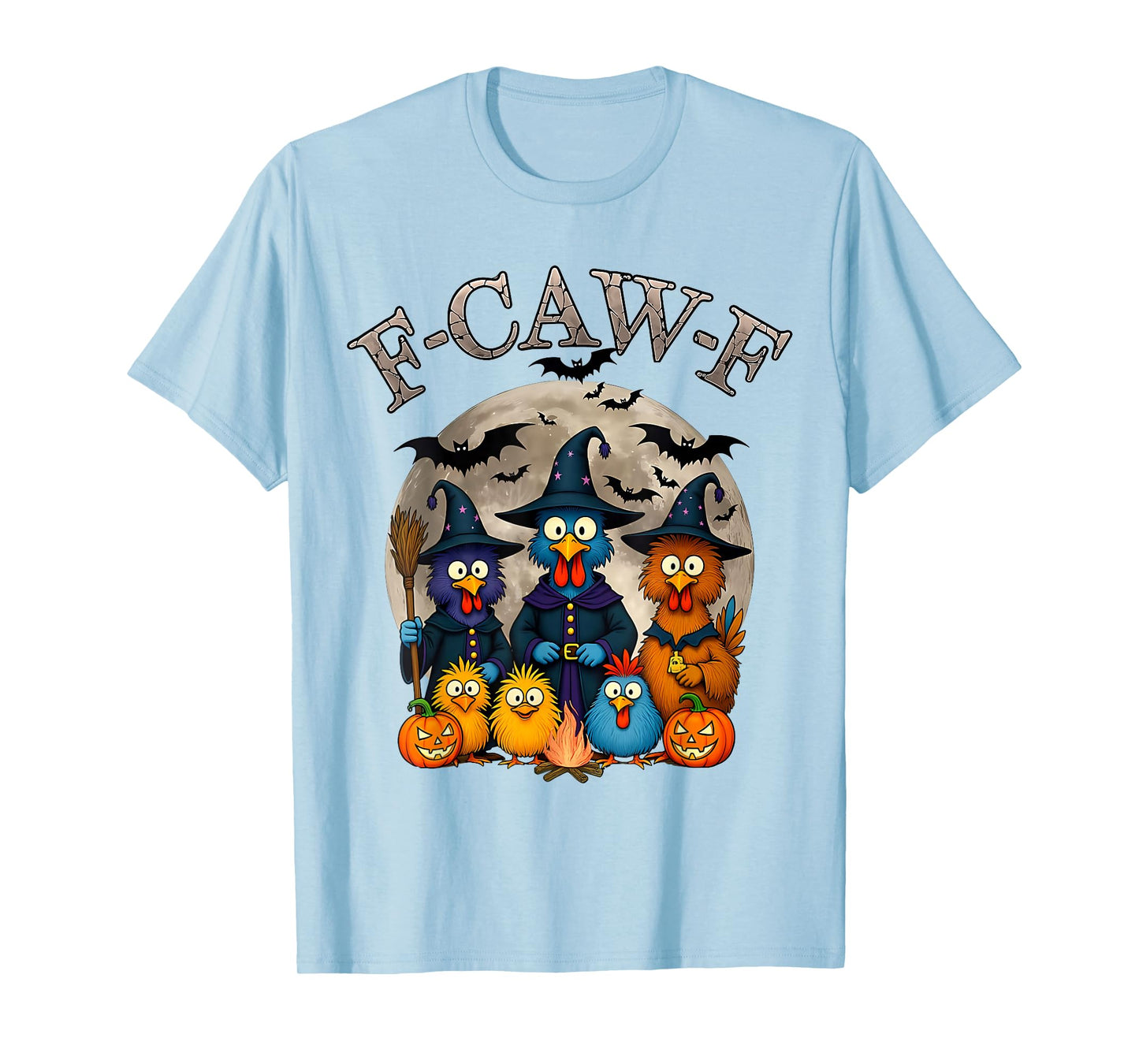 Halloween Witch Funny F-Caw-F Chicken FCAWF Chicken Meme T-Shirt