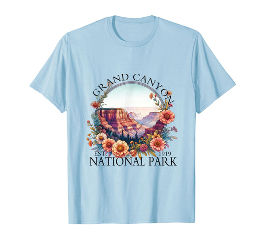 Floral Grand Canyon National Park Hiking Camping Outdoor T-Shirt