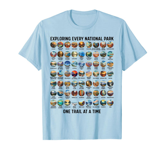 All US National Park Checklist Bucket List Of National Parks T-Shirt