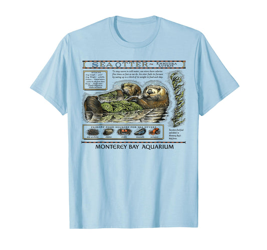 Sea Otter Monterey California 90's Aquarium Lover T-Shirt
