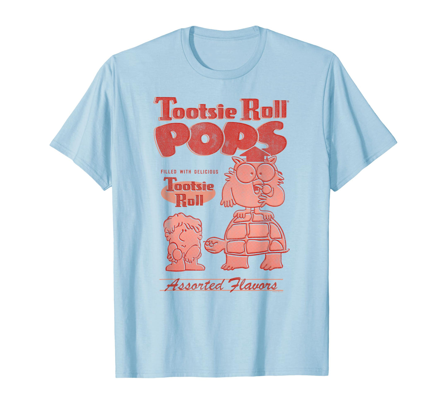 Tootsie Pops Mr. Owl and Mr. Turtle Retro Sucker Candy T-Shirt