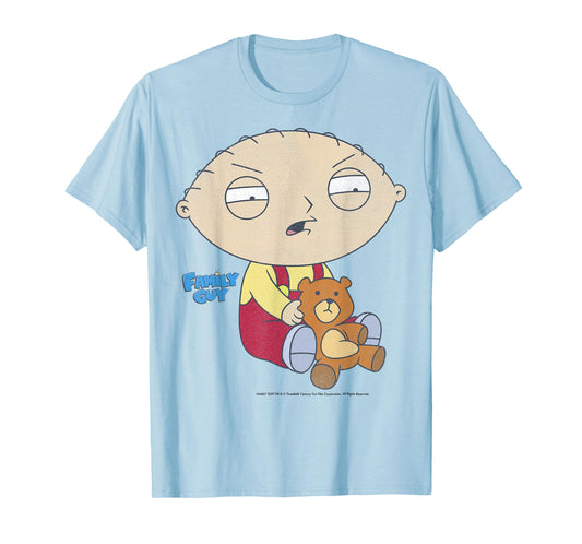Family Guy Iconic Stewie Griffin Distressed Big Chest Poster T-Shirt
