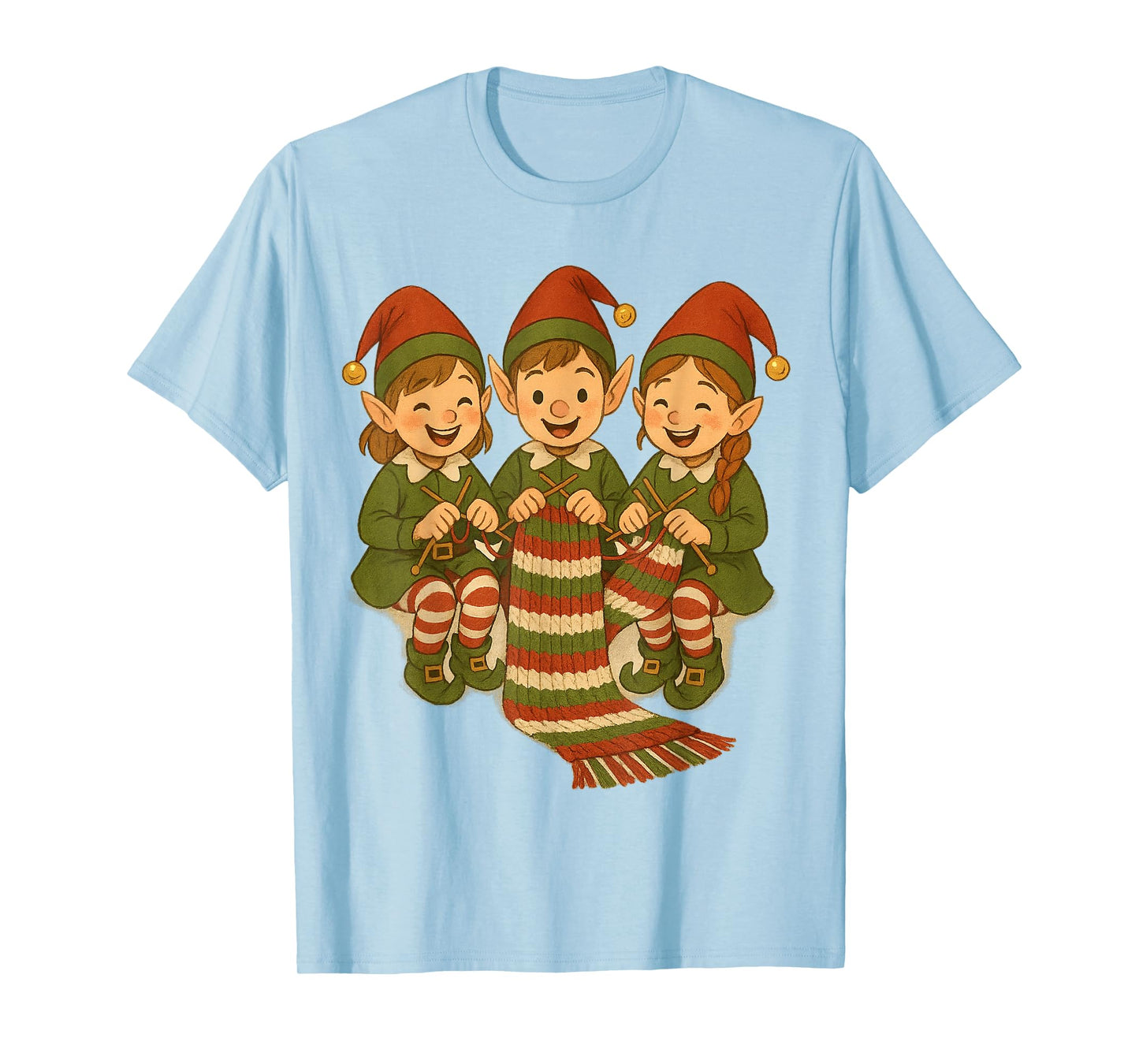 Santa's Favorite Crochet Lady Christmas Xmas Crochete Costum T-Shirt