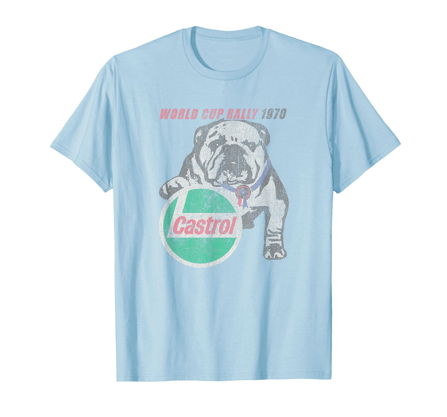Castrol Vintage Logo T-Shirt - Men's Unisex Adults White Small Classic Fit Short Sleeve Crew Neck T-Shirt