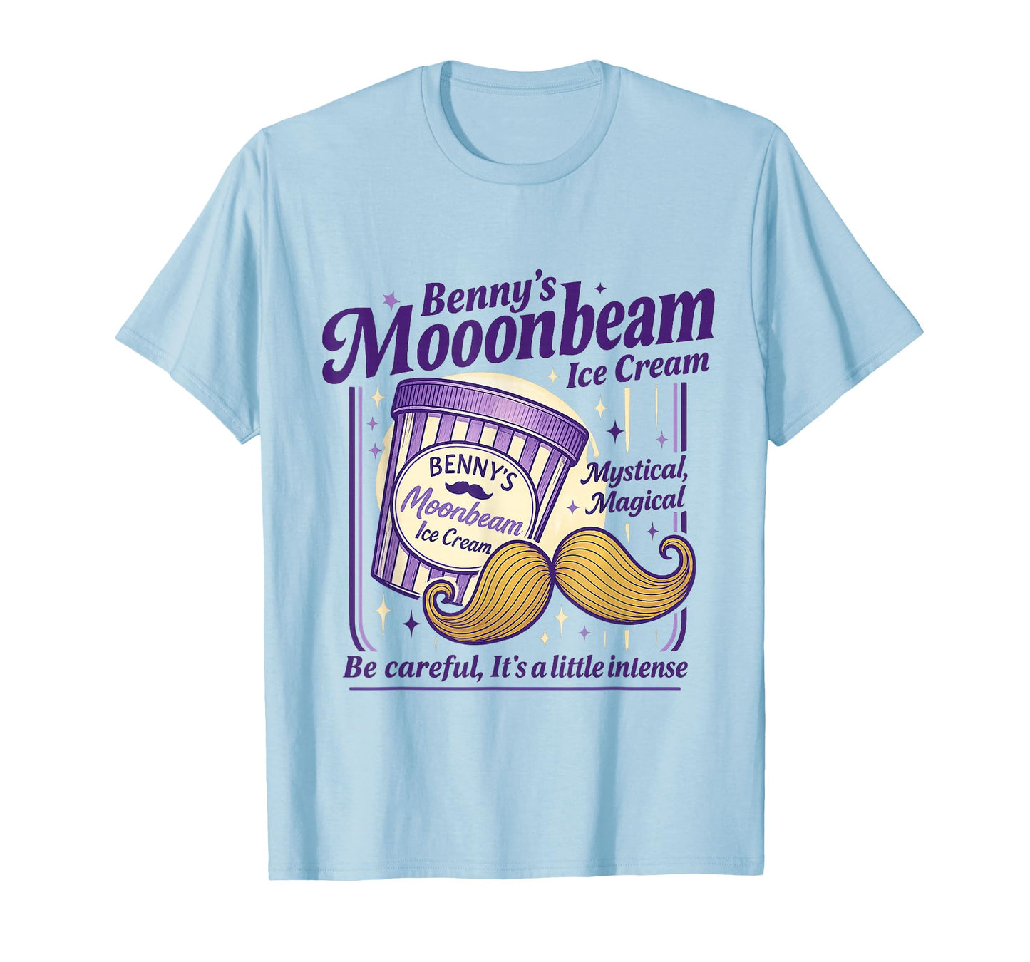 Vintage Moonbeam Ice Cream Truck Retro Double Scoop Popsicle T-Shirt