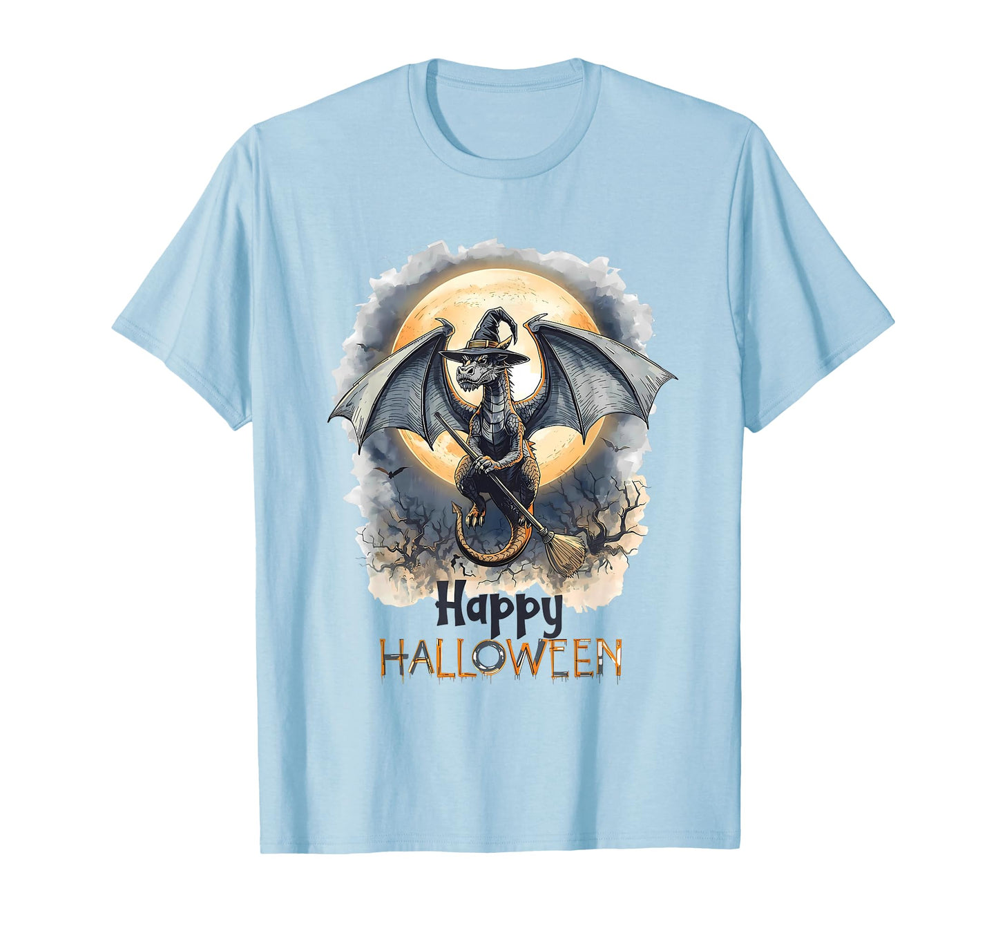Funny Dragon Witch Candy Spooky Ghost Halloween Costume T-Shirt