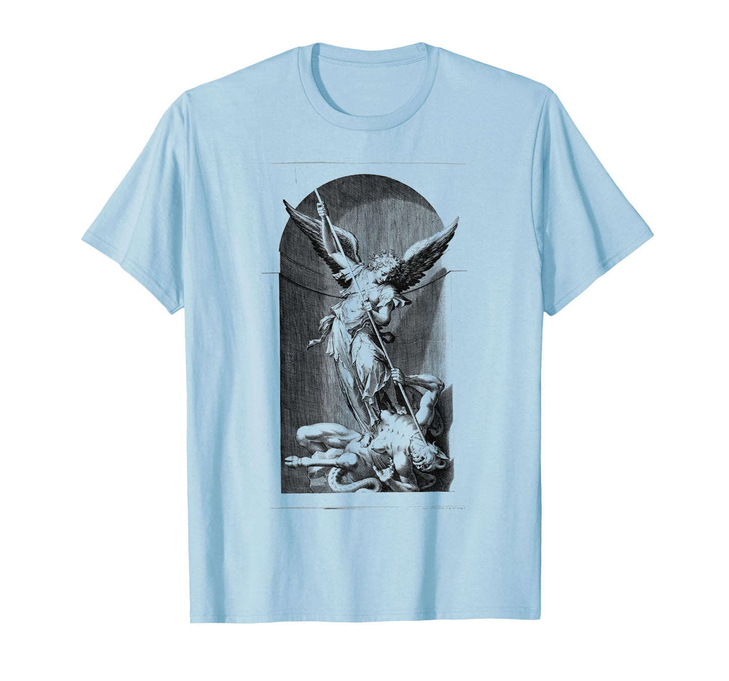 Saint Michael the Archangel Defeating Satan Christian T-Shirt