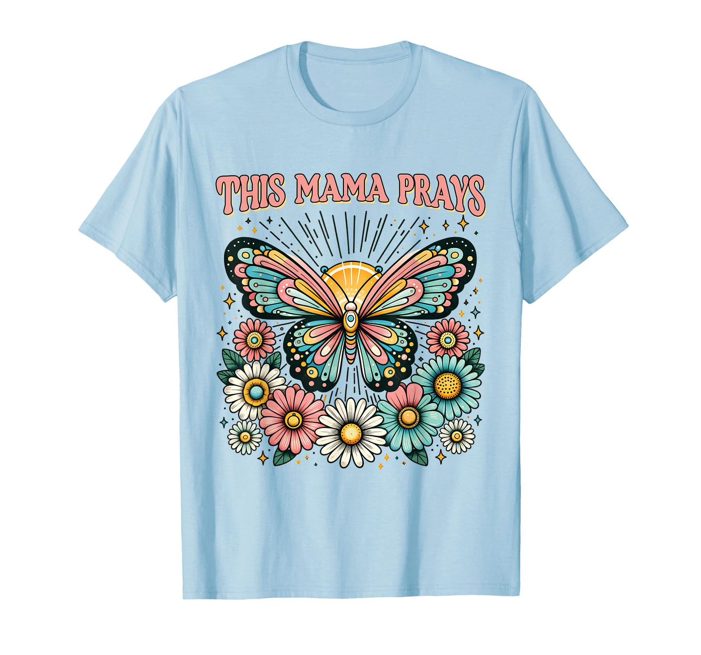 This Mama Prays Christian Mommy Faith Mother's Day T-Shirt