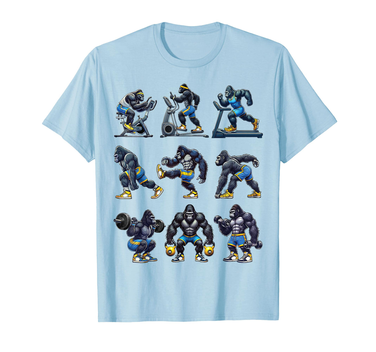 Gorilla Fitness Collection Gym Workout Weightlifting T-Shirt