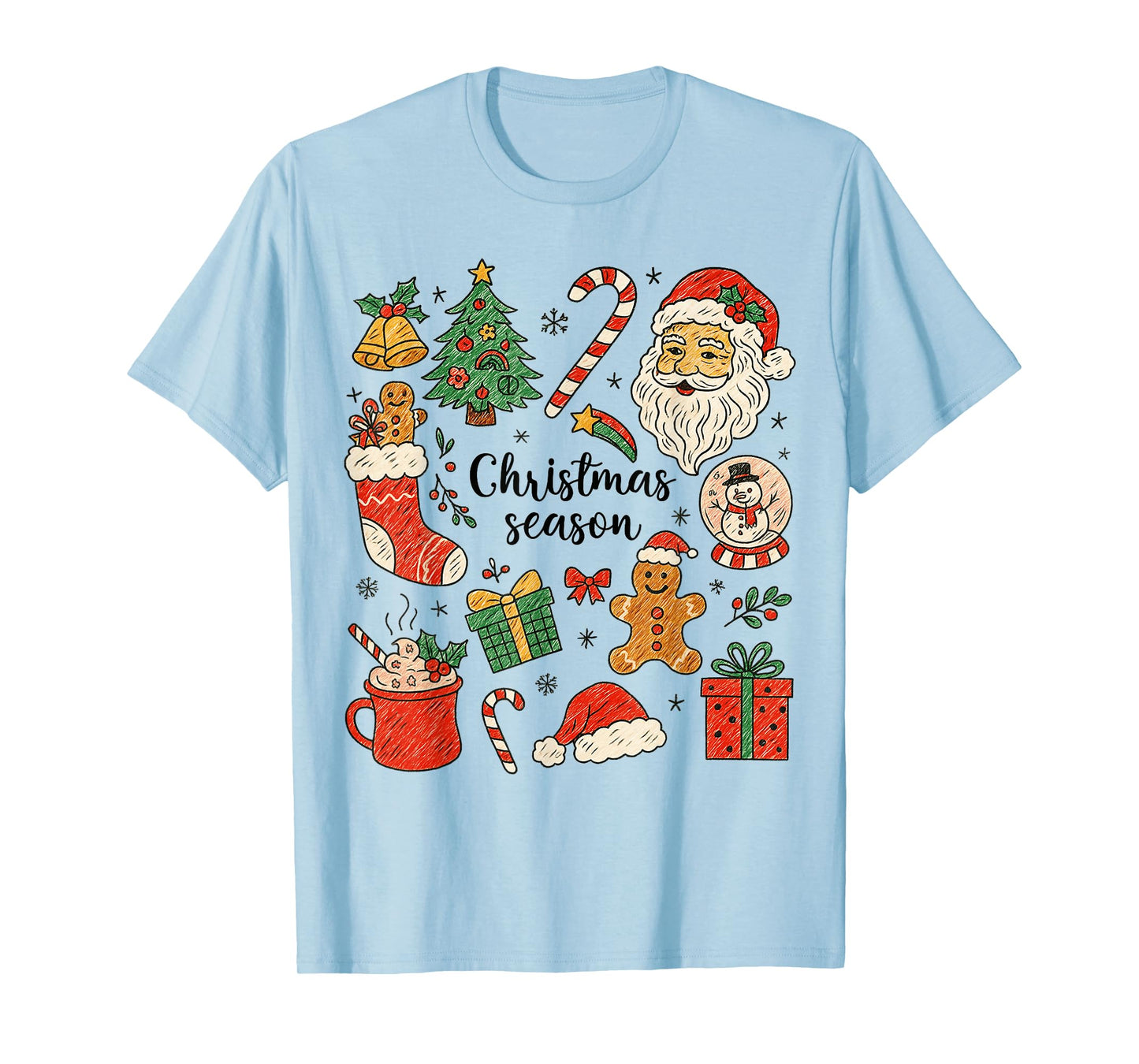 Christmas Season Santa Christmas Tree Xmas Matching Family T-Shirt