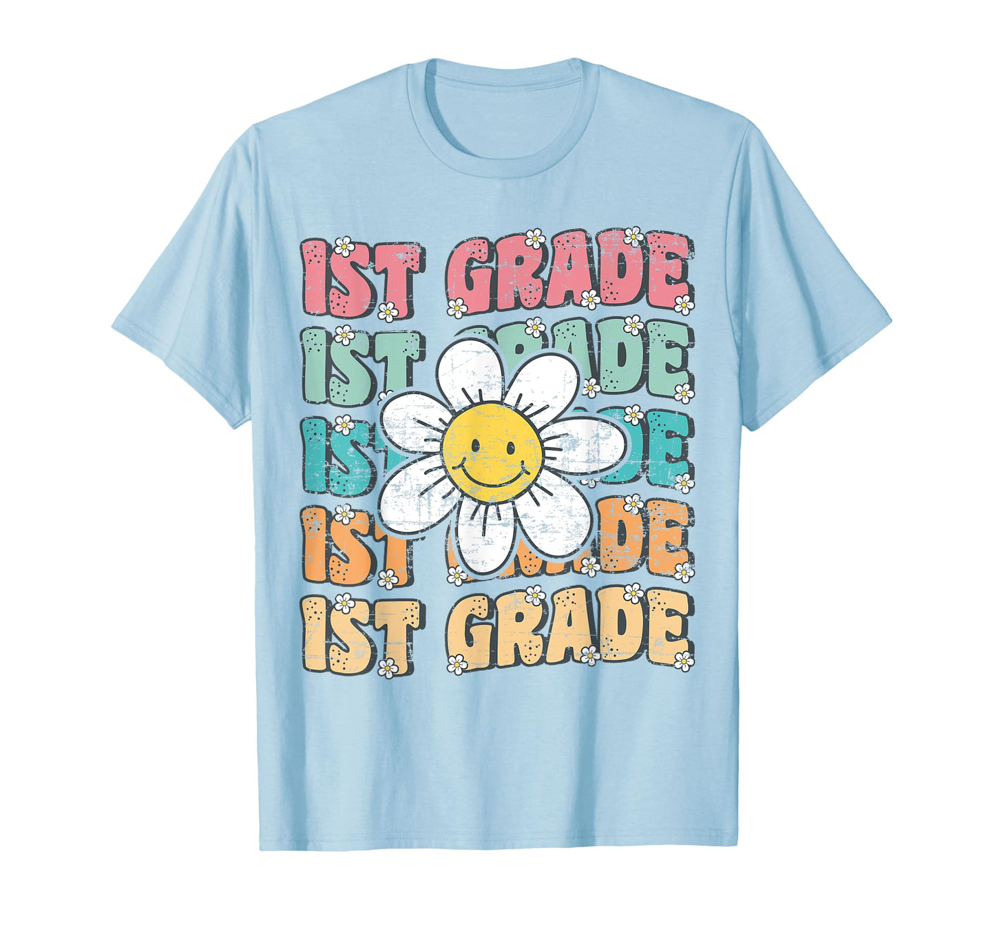 Groovy 1st Grade Back To School First Day of First Grade T-Shirt