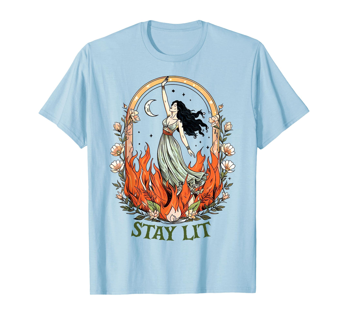 Occult Stay Lit Satan Devil Hell Unholy Antichrist Witch T-Shirt