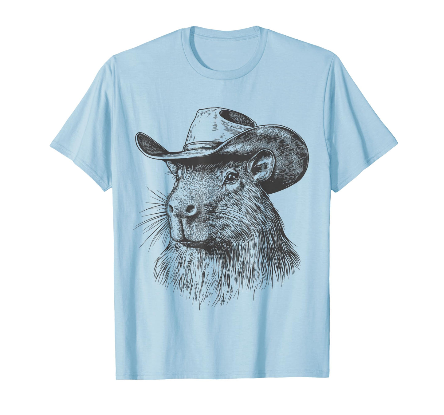 Capybara Cowboy Hat Funny Western Capybara Lover Vintage T-Shirt