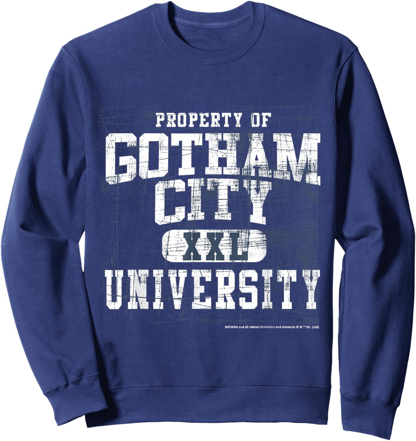 Property of Gotham City XXL University Theme T-Shirt - Sweatshirt | Navy