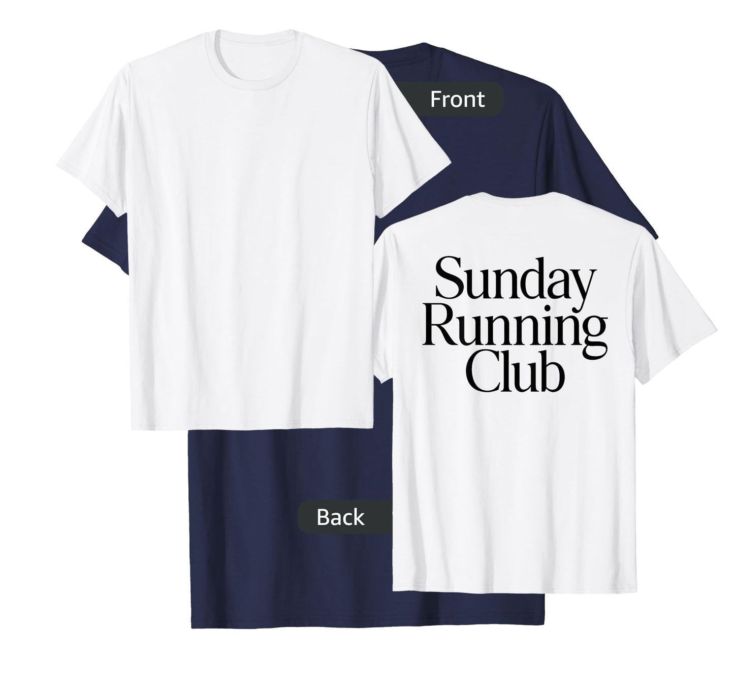SUNDAY RUNNING CLUB X Jogger Jogging Runner Fitness Gym BACK T-Shirt