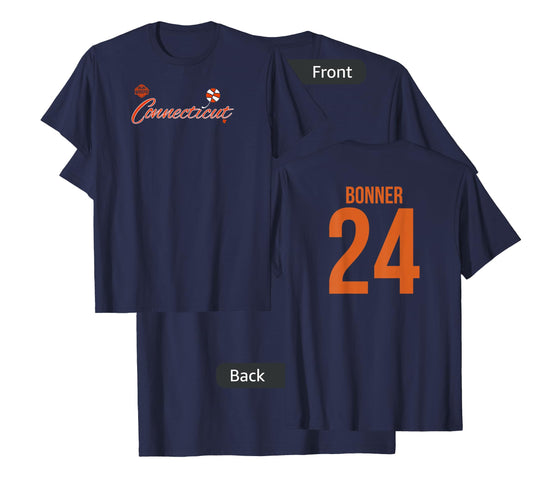 DeWanna Bonner 24 - Number on Back - Connecticut Basketball T-Shirt