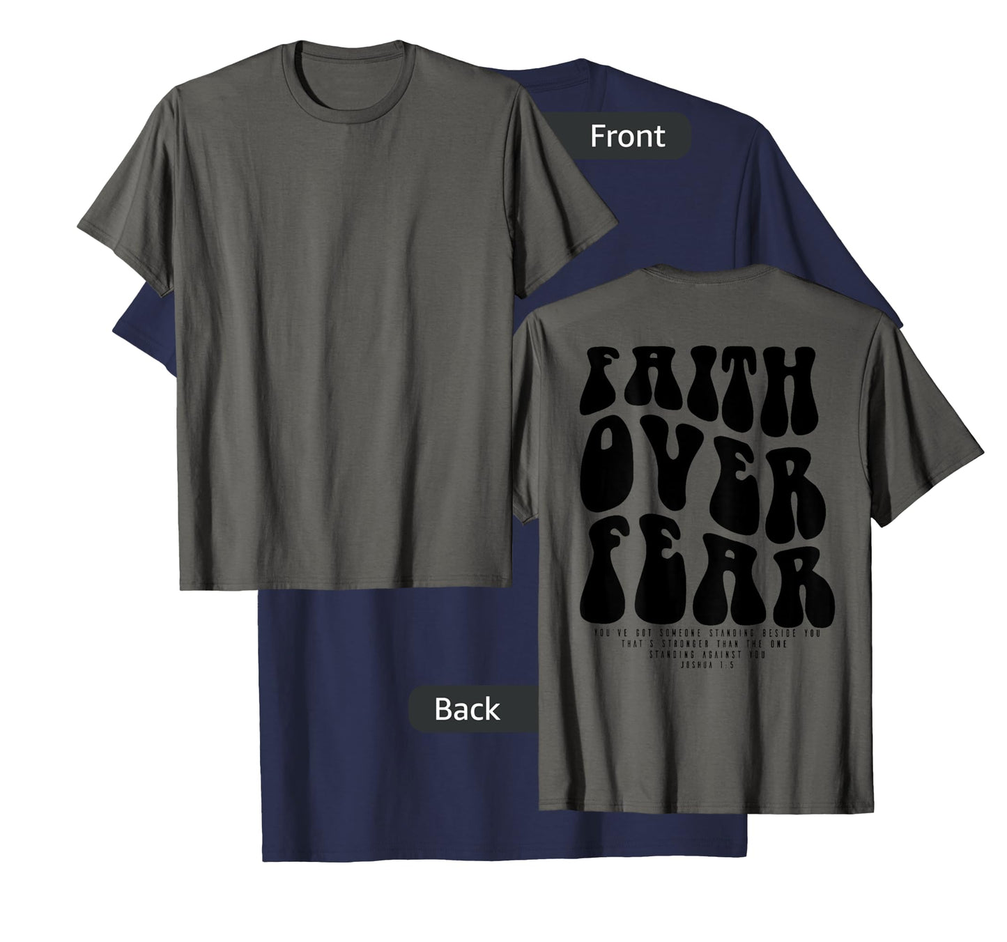 Faith Over Fear Bible Verse Aesthetic Christian T-Shirt
