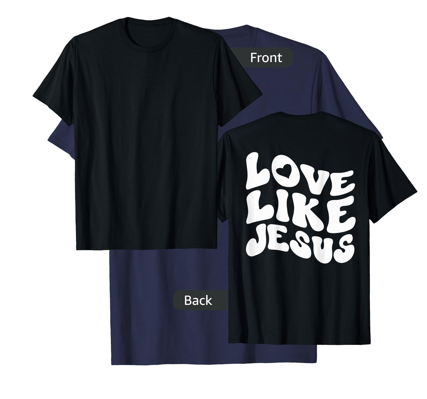Catholic Christian Clothing Love Like Jesus Preppy Groovy T-Shirt