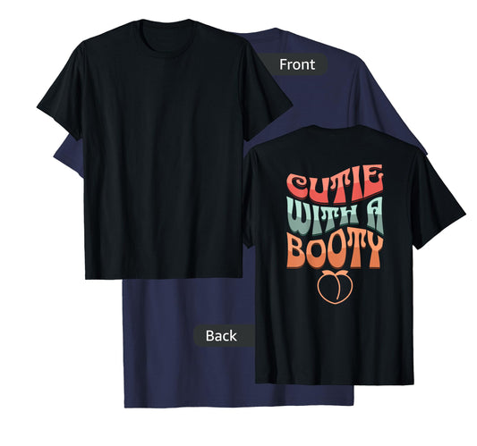 Cutie With A Booty, Gym Pump Cover, Oversized Workout, Peach T-Shirt