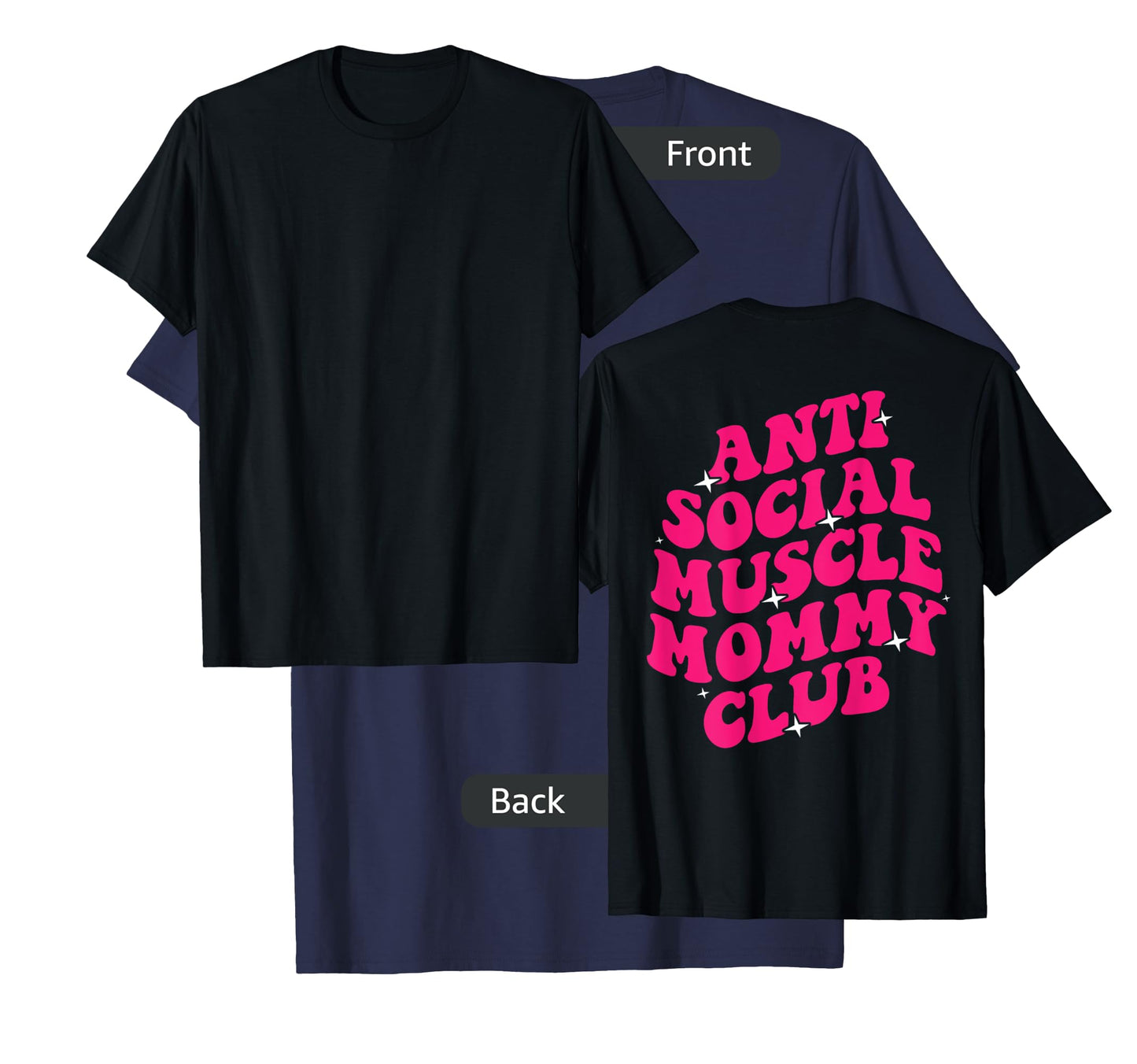 Cute Groovy Anti Social Muscle Mommy Club Gym Mates Funny T-Shirt