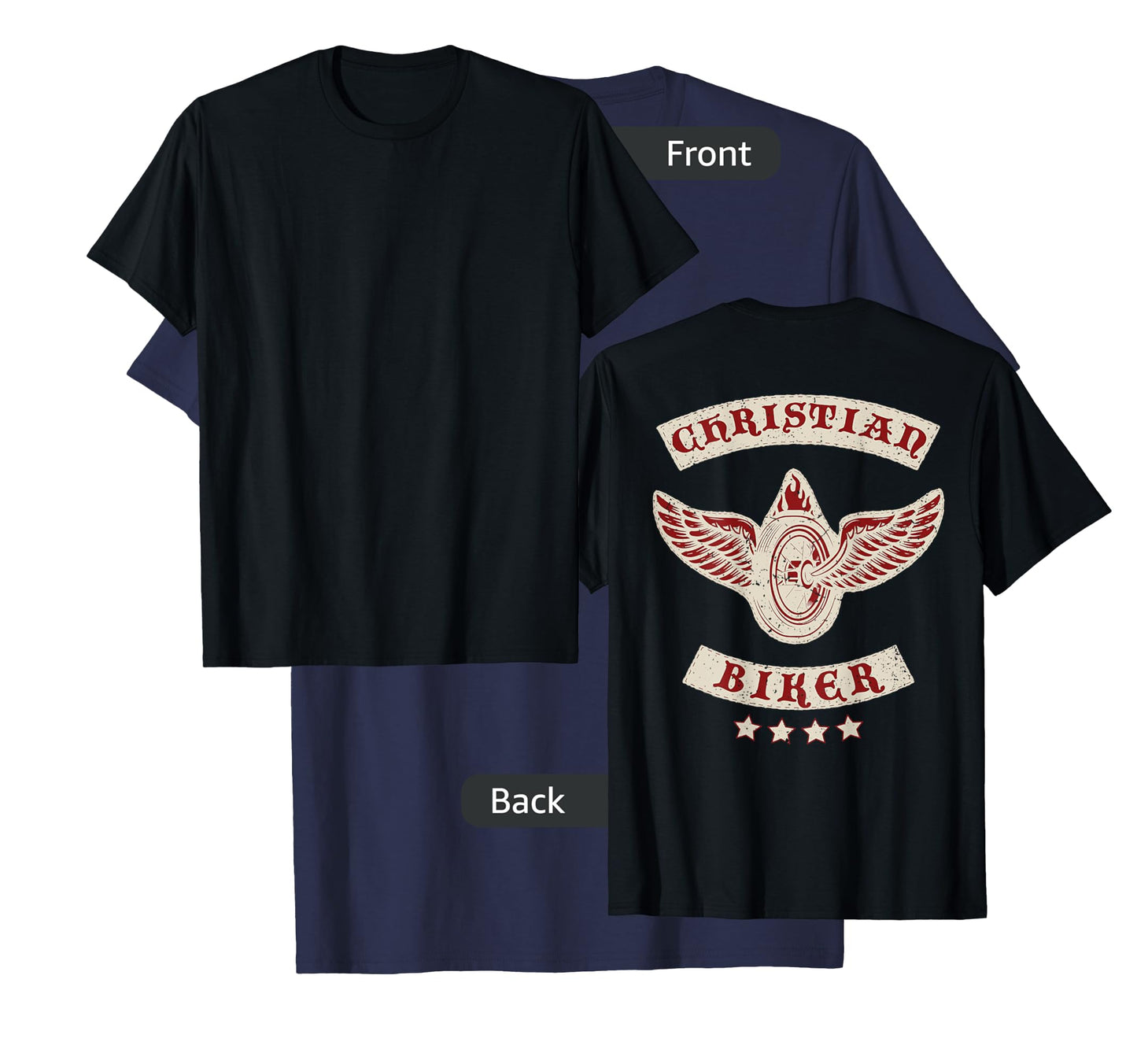 Christian Biker for Jesus | Motorcycle Gear (Design on back) T-Shirt