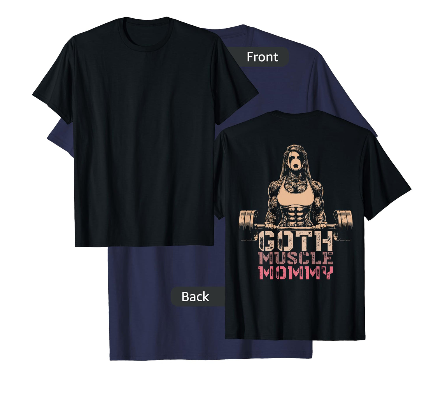 Goth Muscle Mommy Pump Cover Gym Weightlifting T-Shirt