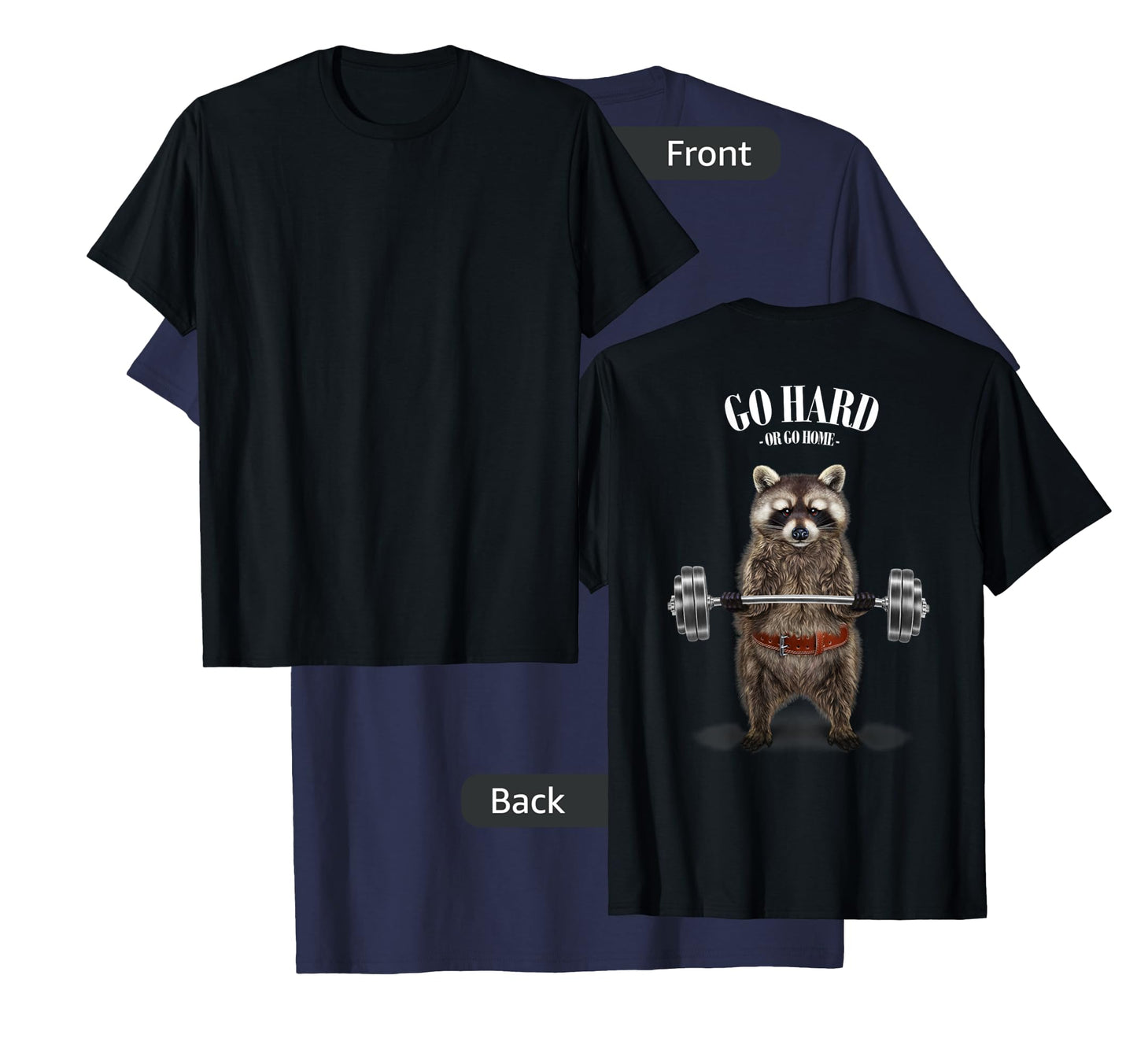 Raccoon Weightlifting in Fitness Gym T-Shirt