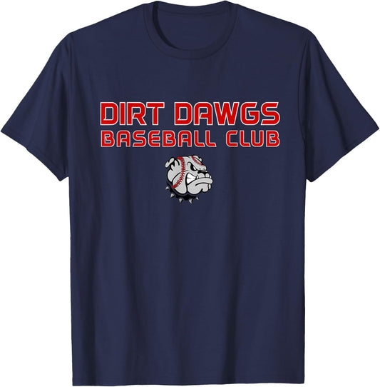 Dirt Dawgs Baseball Club T-Shirt - T-Shirt | Navy