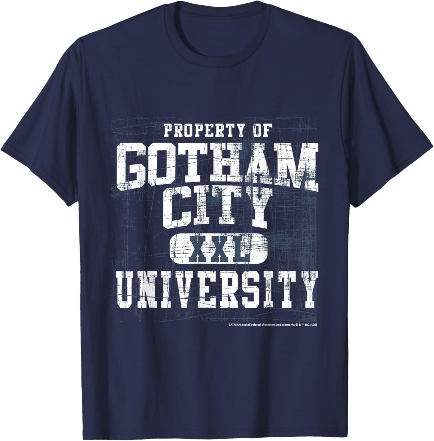 Property of Gotham City XXL University Theme T-Shirt - T-Shirt | Navy