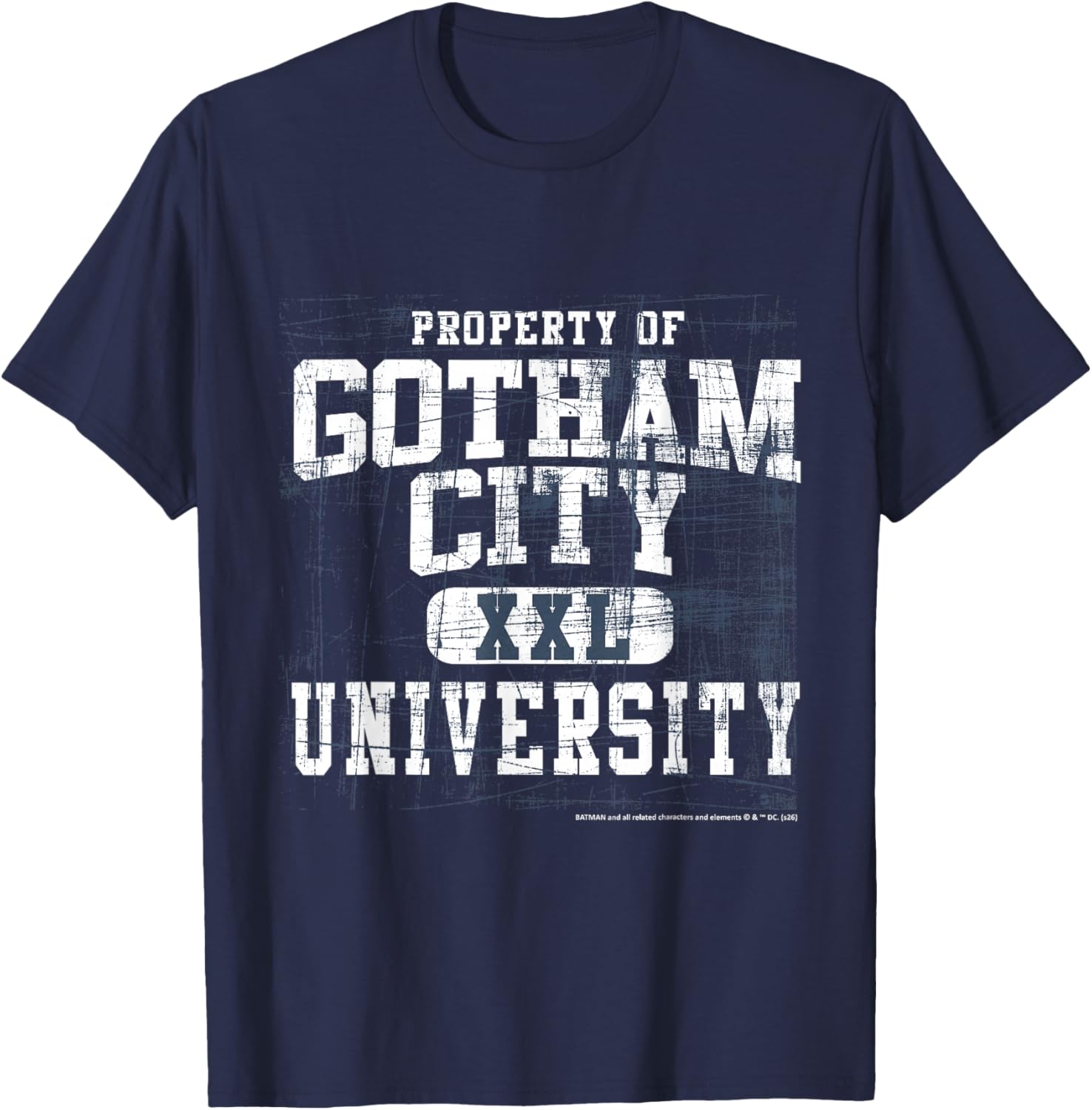 Property of Gotham City XXL University Theme T-Shirt - T-Shirt | Navy