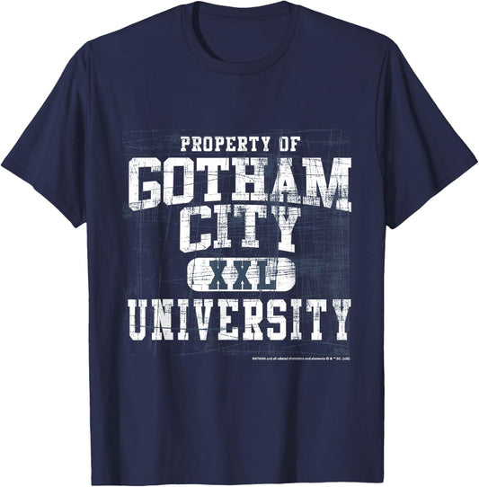 Property of Gotham City XXL University Theme T-Shirt - T-Shirt | Navy