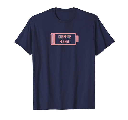 Mens Gym Pump Cover Caffeine Please Pink Coffee and PreWorkout T-Shirt