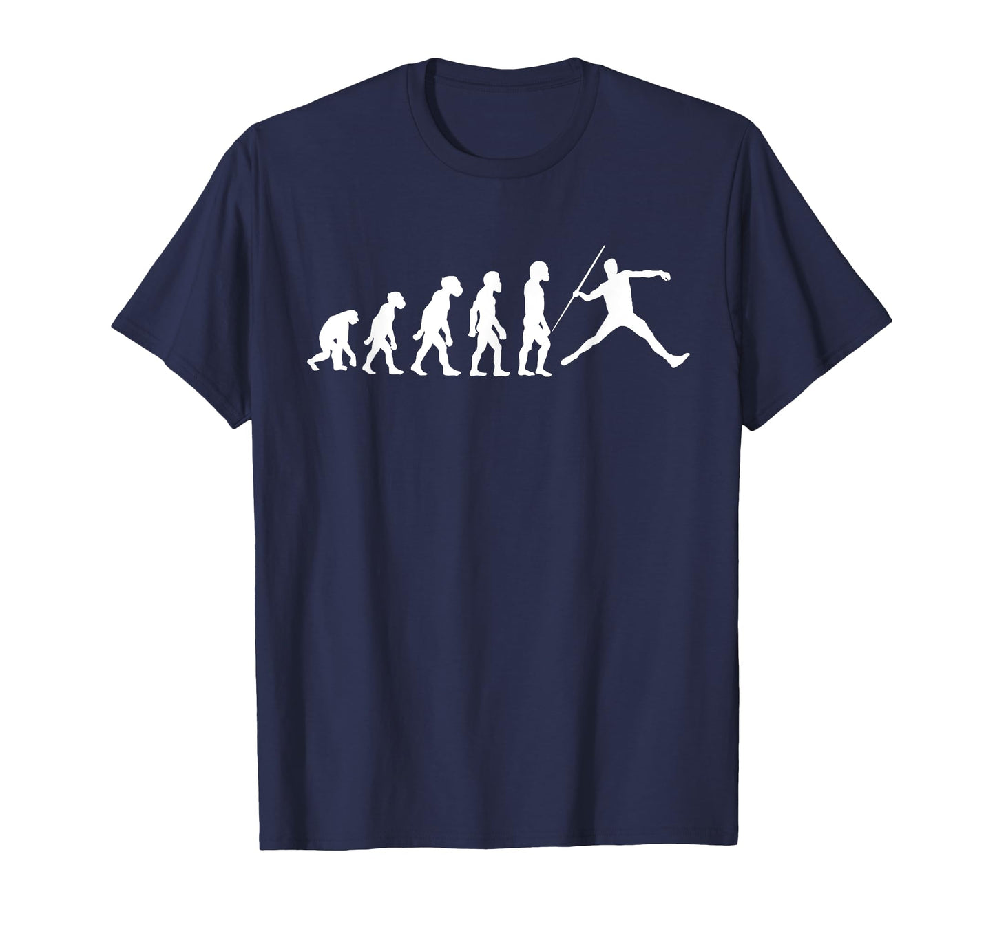 Funny Human Javelin Evolution Javelineer Spear Thrower T-Shirt