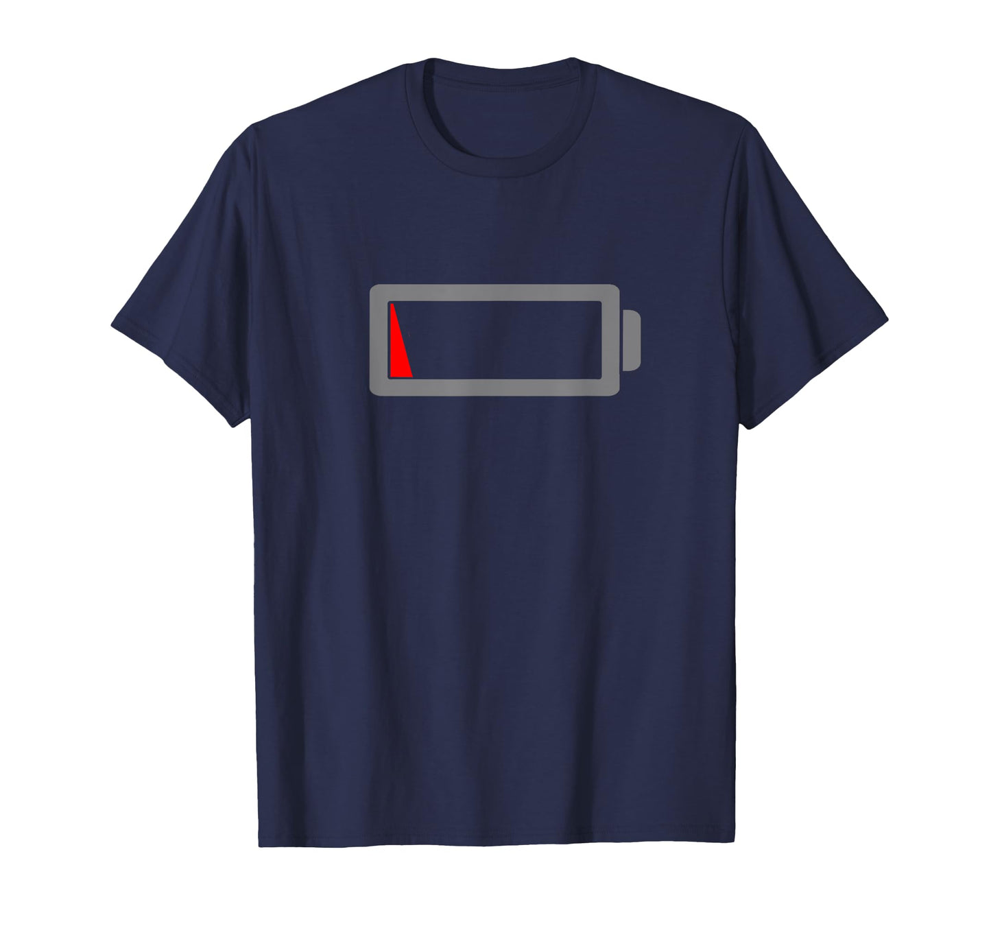 Low Battery Funny Humor Low Energy Sarcasm Design Men Women T-Shirt
