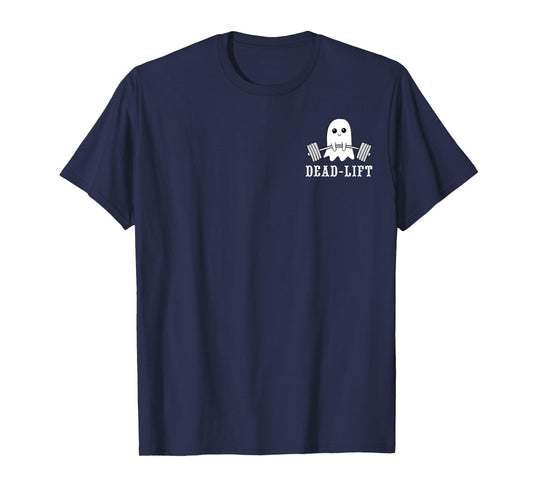 Dead Lift Ghost Gym Halloween Weight Lifting Workout Pocket T-Shirt