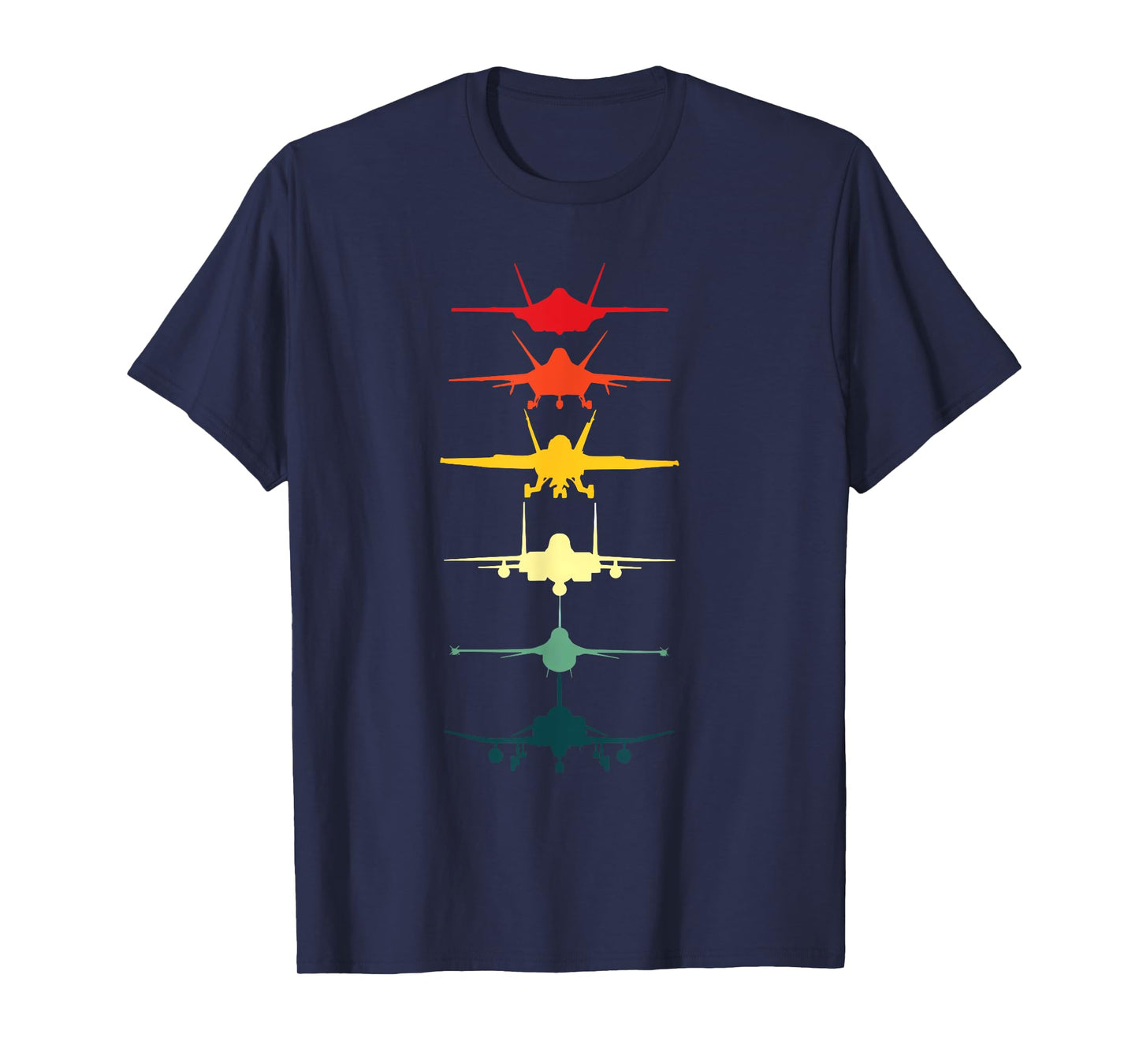 Vintage Air Force Fighter Jets F-4 F-111 F-15 F-16 F-22 F-35 T-Shirt