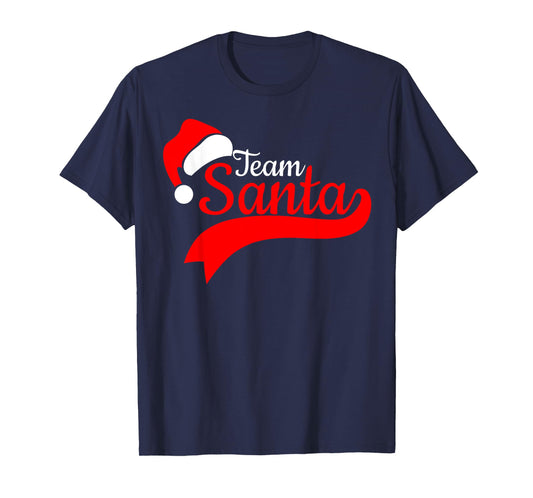 Team Santa Christmas Squad Family Matching Pajamas Boys Men T-Shirt