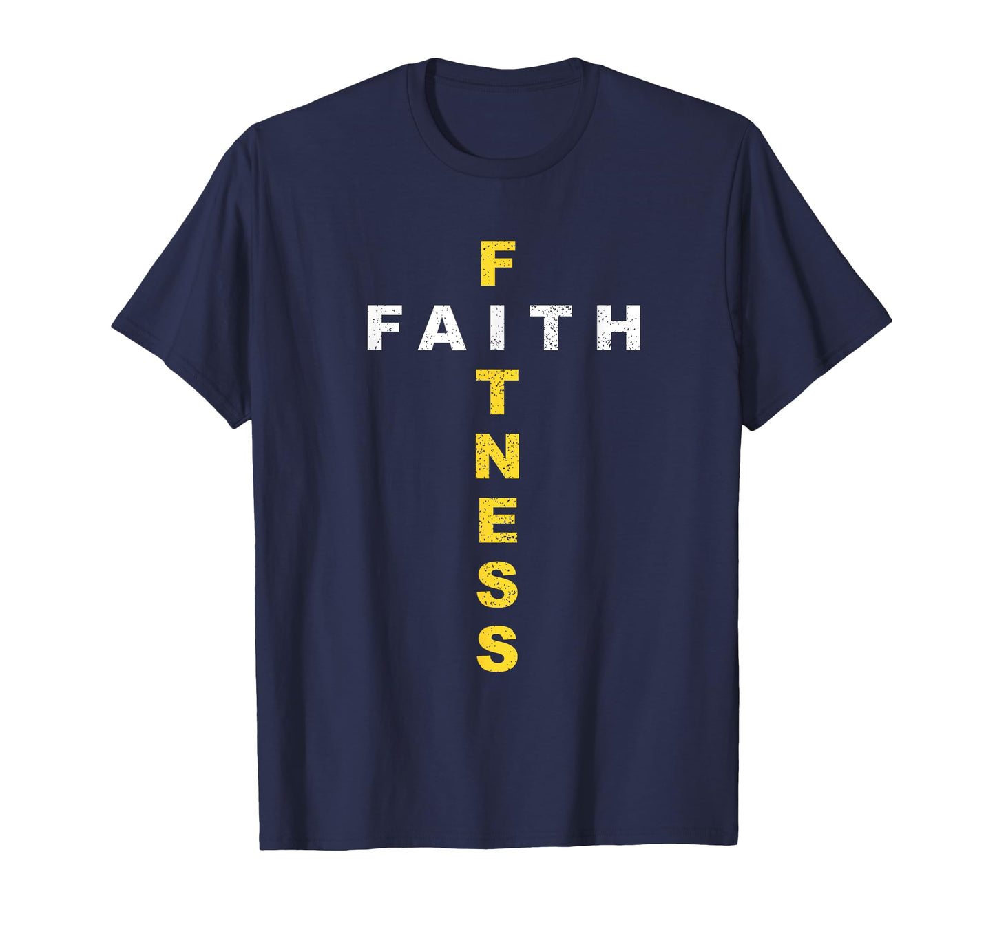 Active-Faith Mens Fitness Cross Christian Workout Modern Gym T-Shirt