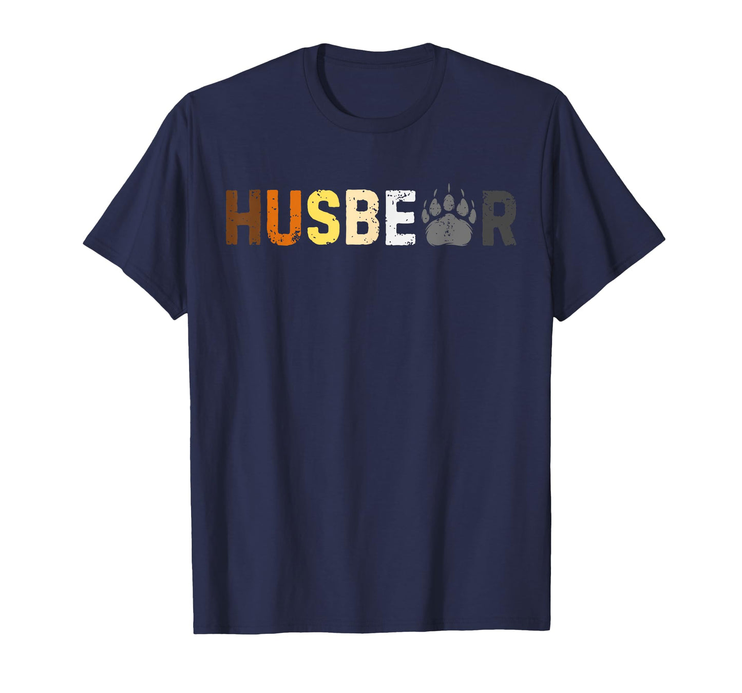 Gay Husbear Bear Pride Subtle Retro Style T-Shirt