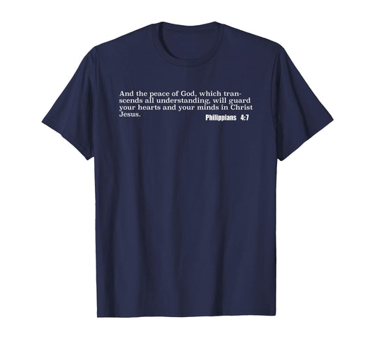 Philippians 4:7 Christian Bible Verse Shirt