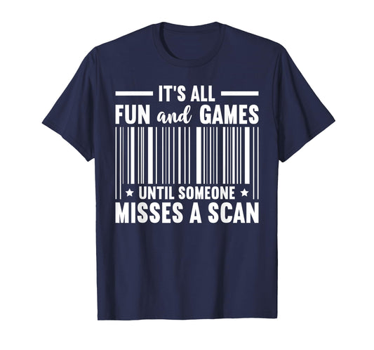 Fun and Games Misses A Scan Postal Worker Mailman Postman T-Shirt