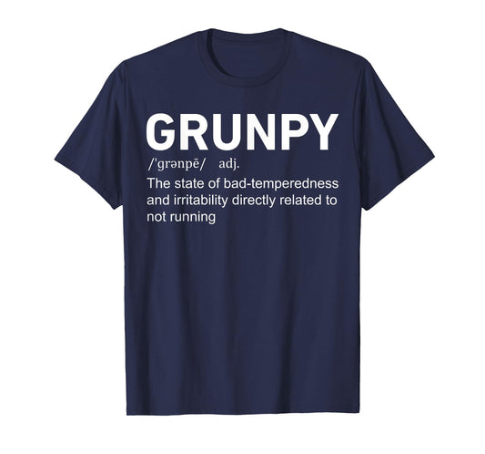 Runner Race Sports Lovers Running Men Women Gift Funny Grunpy Definition Running Runner Gag T-Shirt
