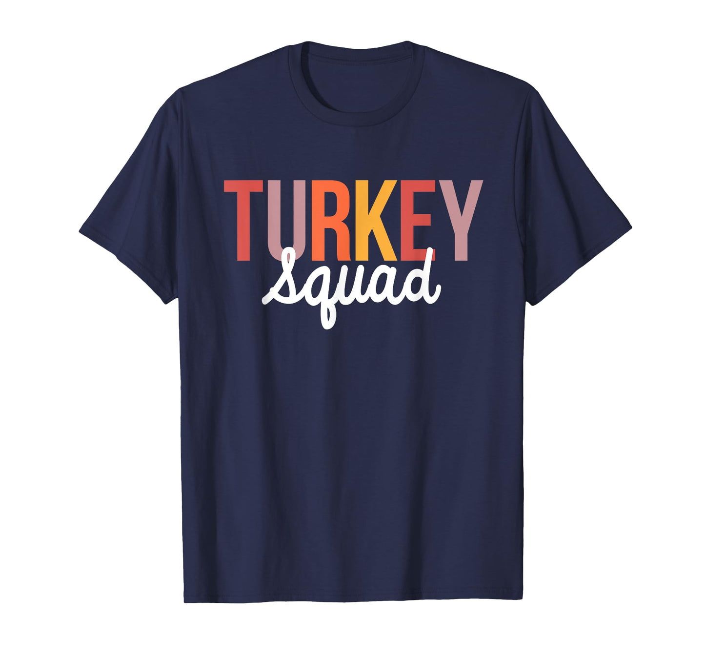 Retro Turkey Squad Funny Thanksgiving Family Matching Group T-Shirt