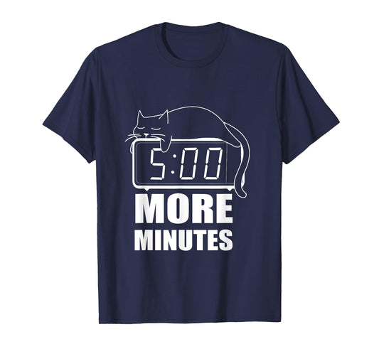 5 More Minutes Cute Sleeping Cat Men Women T-Shirt