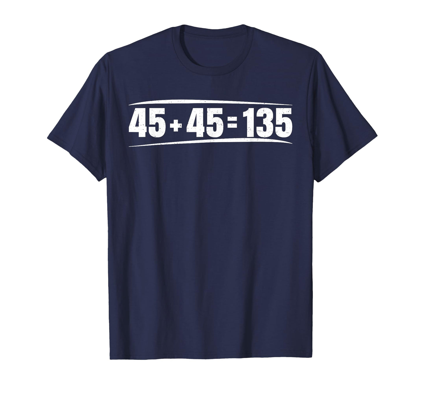Gym Training Apparel 45 + 45 = 135 ||---- T-Shirt - Unisex-Adults, Unisex-Kids - Black - Small - Short Sleeve - T-Shirt