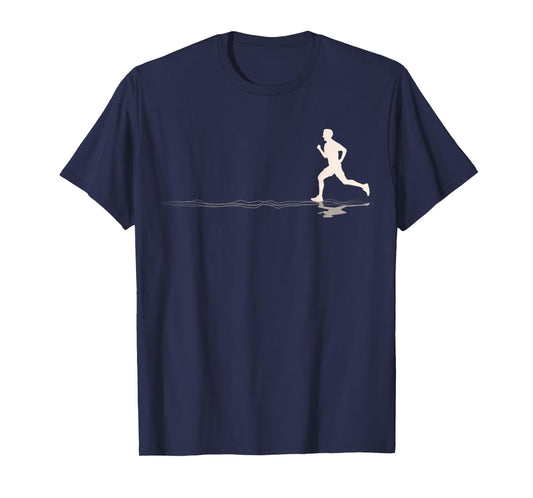 Runner Silhouetted Graphic Marathons Lover Jogging Running T-Shirt