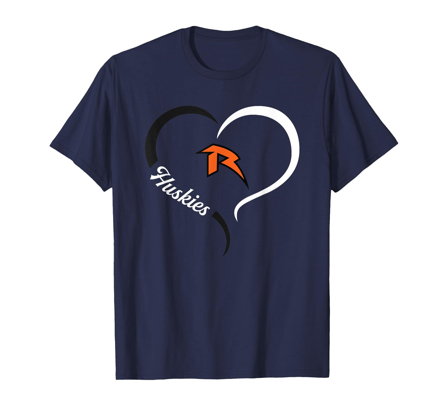 Ritenour Huskies Logo Half Heart Slogan HS T-Shirt