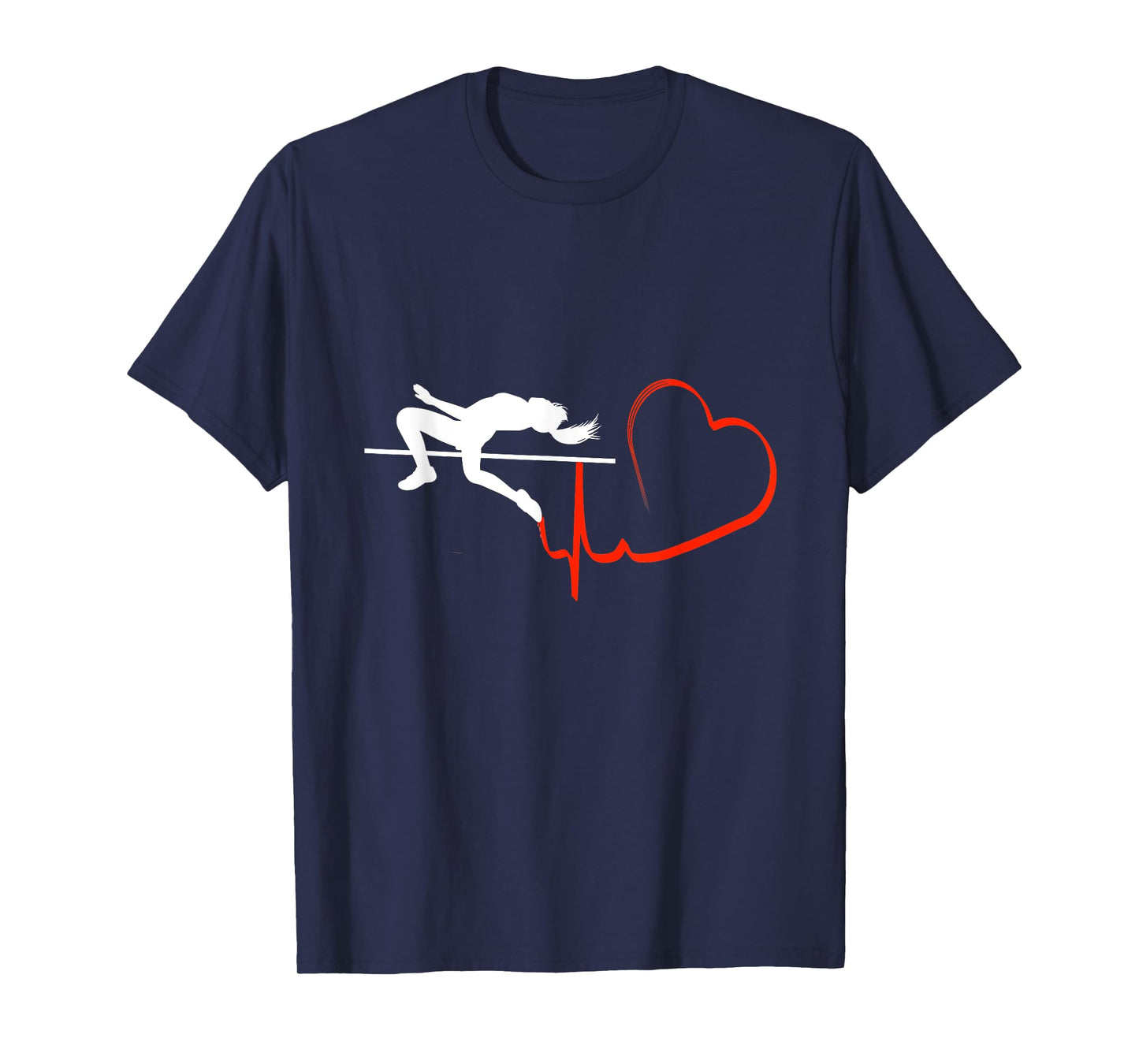 High Jump Girl Heartbeat Funny Track & Field Athletics T-Shirt