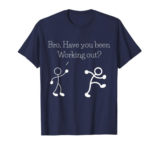 Embroidery Figure Workout Fitness Gym Funny Sayings T-Shirt
