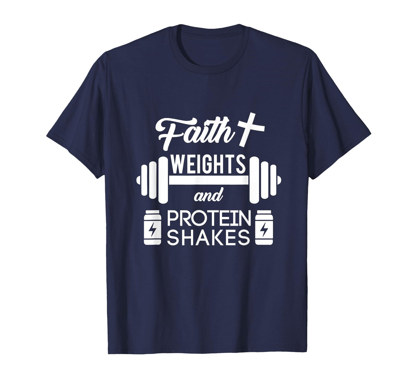 Faith Weights Christian Gym Weightlifting Workout Shirt T-Shirt